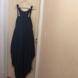 Women’s black silky dress